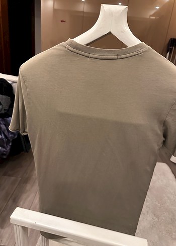 Orjinal calvin clean Bej Pamuklu Kısa Kollu Erkek Tişört - Görsel 4