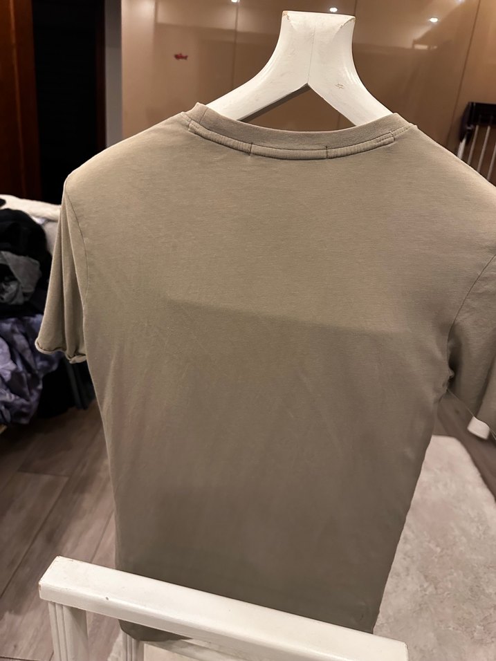 Orjinal calvin clean Bej Pamuklu Kısa Kollu Erkek Tişört - Görsel 4