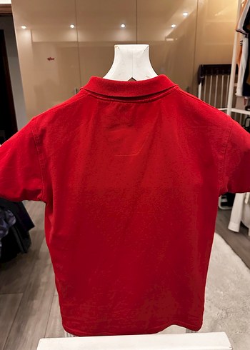 Kırmızı Kısa Kollu Polo Yaka Tişört - Görsel 4
