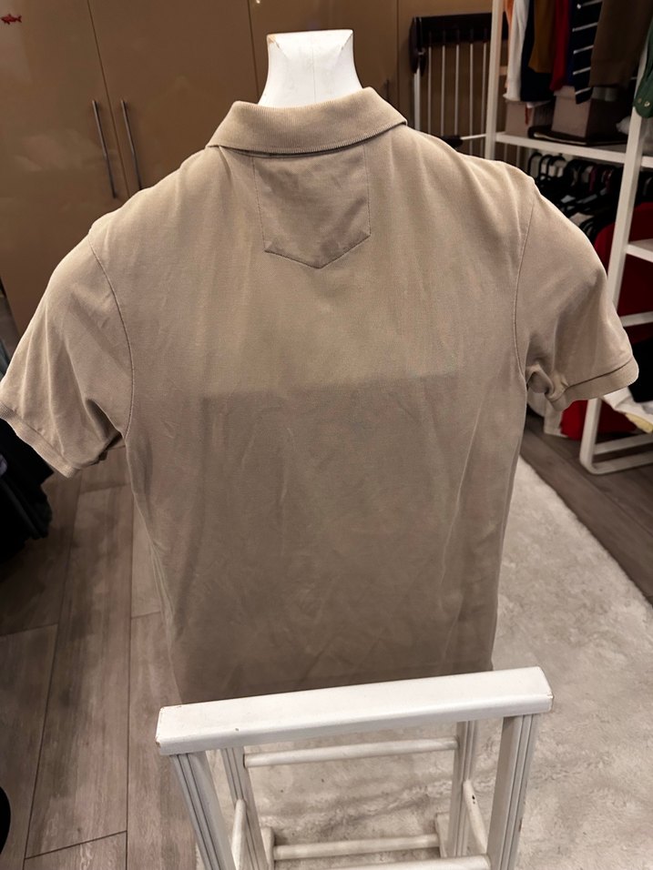 Erkek Bej Polo Tişört Kısa Kollu - Görsel 5