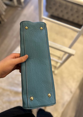 İthal gerçek deri prada mavi kadın çantası - Görsel 4