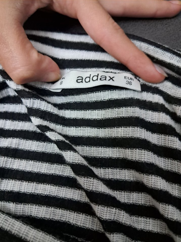 Siyah Beyaz Çizgili bluz - Görsel 2