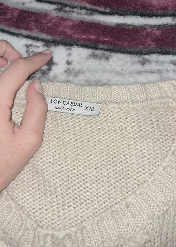 Bej Kadın Triko Kazak Uzun Kollu - Görsel 3