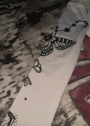 Beyaz Baskılı Uzun Kollu bluz - Görsel 2