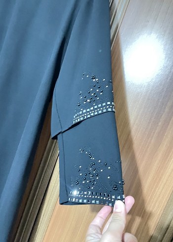 52 Beden Derin store duble krep dökümlü abiye elbise ağır model