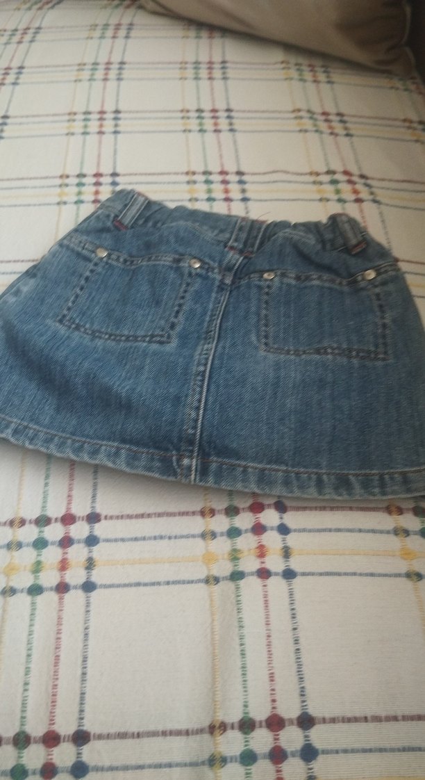 Renkli İşlemeli Boncuklu Kot Etek - Görsel 2