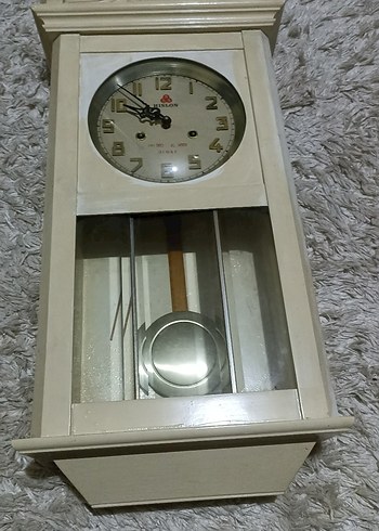 Beyaz Ahşap Duvar Saati - Görsel 4