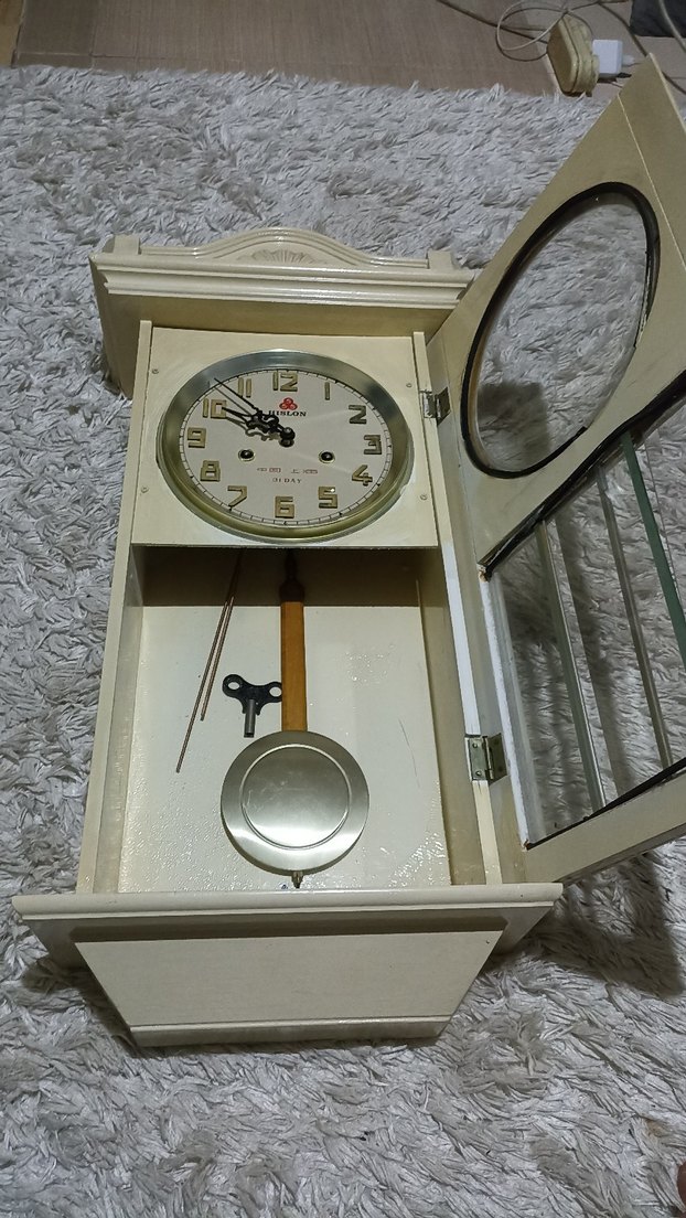 Beyaz Ahşap Duvar Saati - Görsel 3