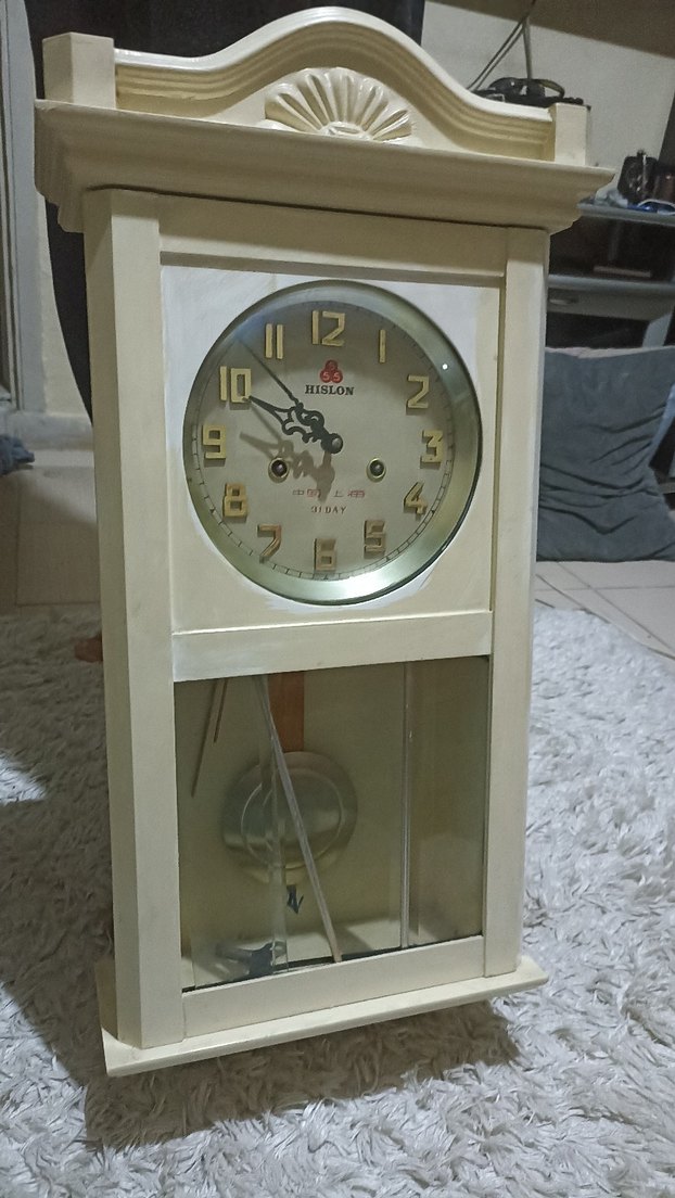 Beyaz Ahşap Duvar Saati - Görsel 2