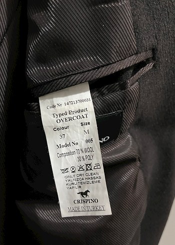 Düğmeli Kahverengi Yün Erkek Kaban - Görsel 3