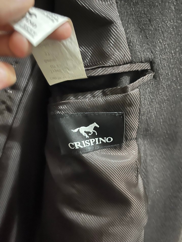 Düğmeli Kahverengi Yün Erkek Kaban - Görsel 4