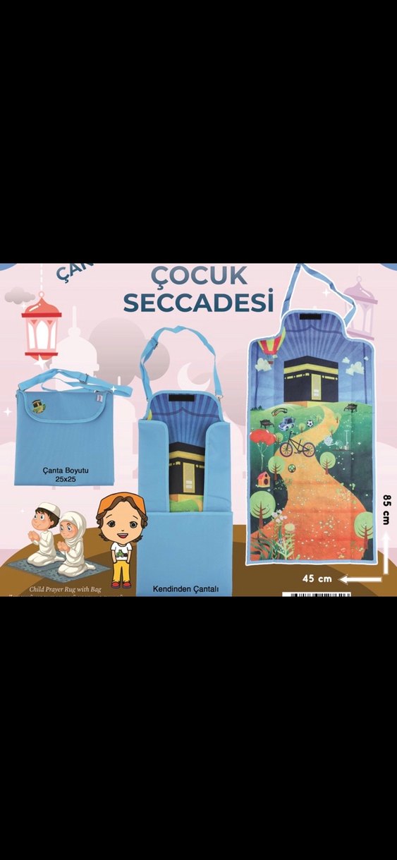 Çocuk Seccadesi Çanta Boylu 25x25 - Görsel 2