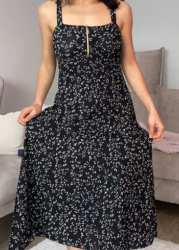 Siyah Uzun Salaş Kadın Elbise - Görsel 3