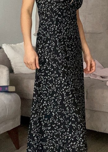 Siyah Uzun Salaş Kadın Elbise - Görsel 2