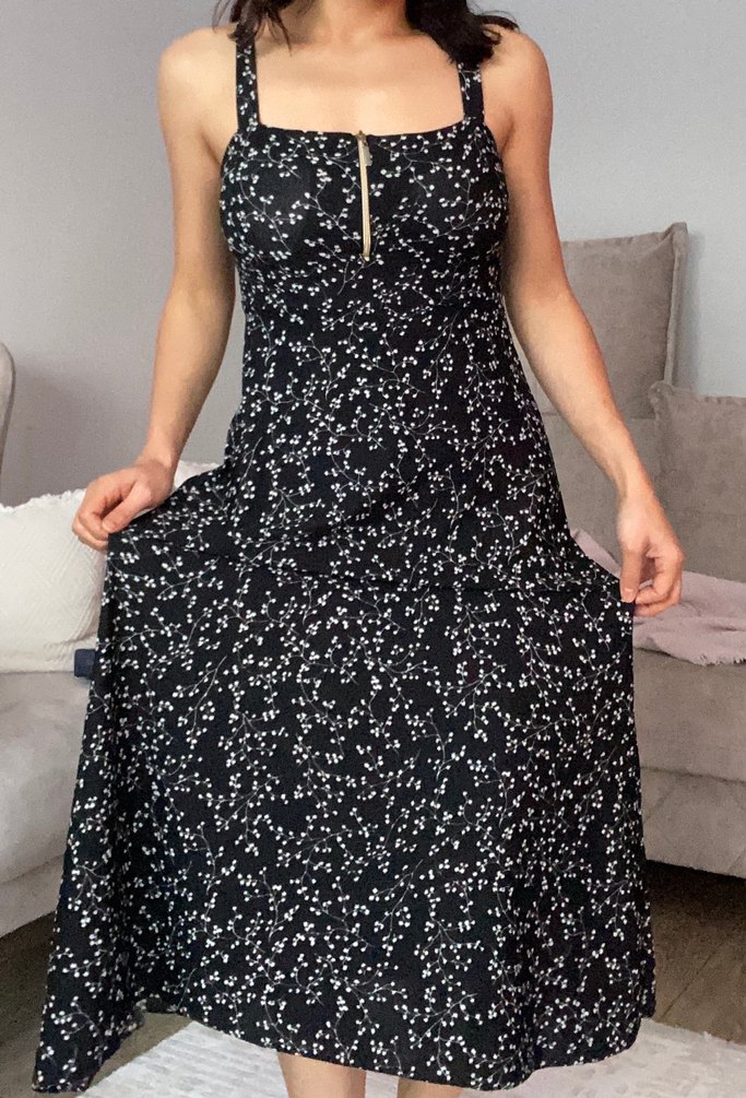 Siyah Uzun Salaş Kadın Elbise - Görsel 3