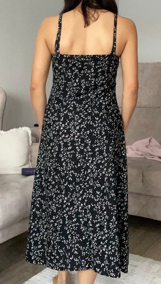 Siyah Uzun Salaş Kadın Elbise - Görsel 4