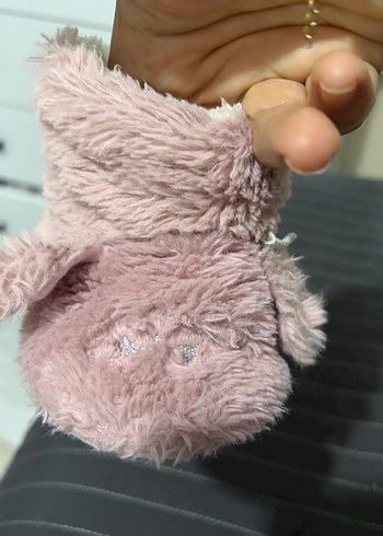 Kız Çocuk Pembe Peluş Ev Terliği - Görsel 3