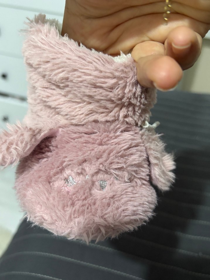 Kız Çocuk Pembe Peluş Ev Terliği - Görsel 3