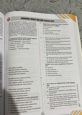  Beden Edebiyat Soru Bankası AYT 2. Oturum
