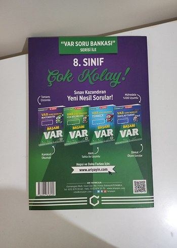 Arı Y. 8. Sınıf Matematik VAR Soru Bankası