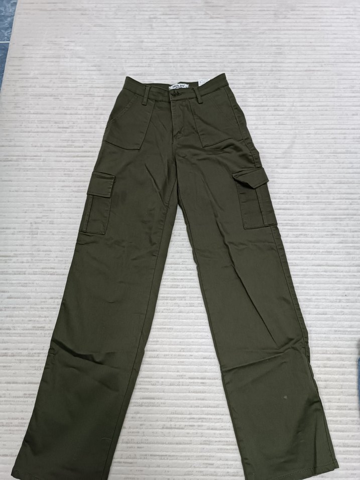 Kahverengi Kemerli Salaş Midi Pantolon - Görsel 3