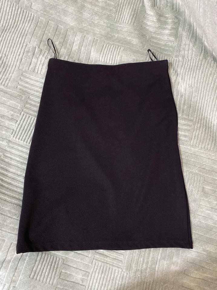 Drapeli Siyah Midi Kalem Etek - Görsel 2