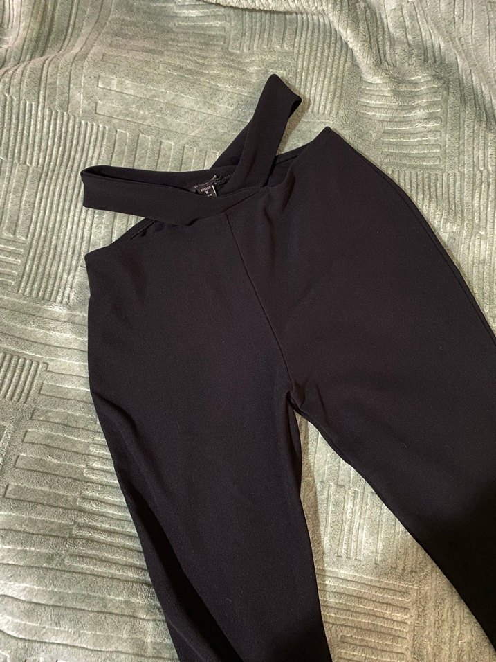 Siyah Kadın Kemerli Kumaş Pantolon - Görsel 2