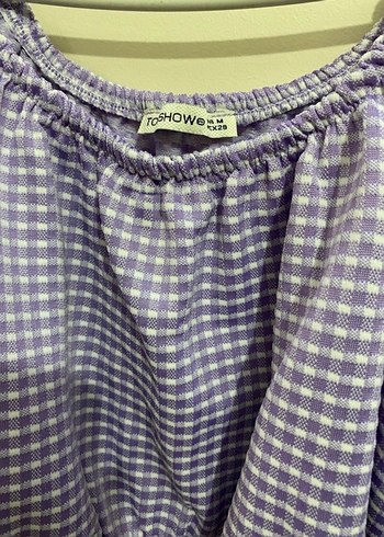 Mor Salaş Kayık Yaka Kadın Bluz - Görsel 4