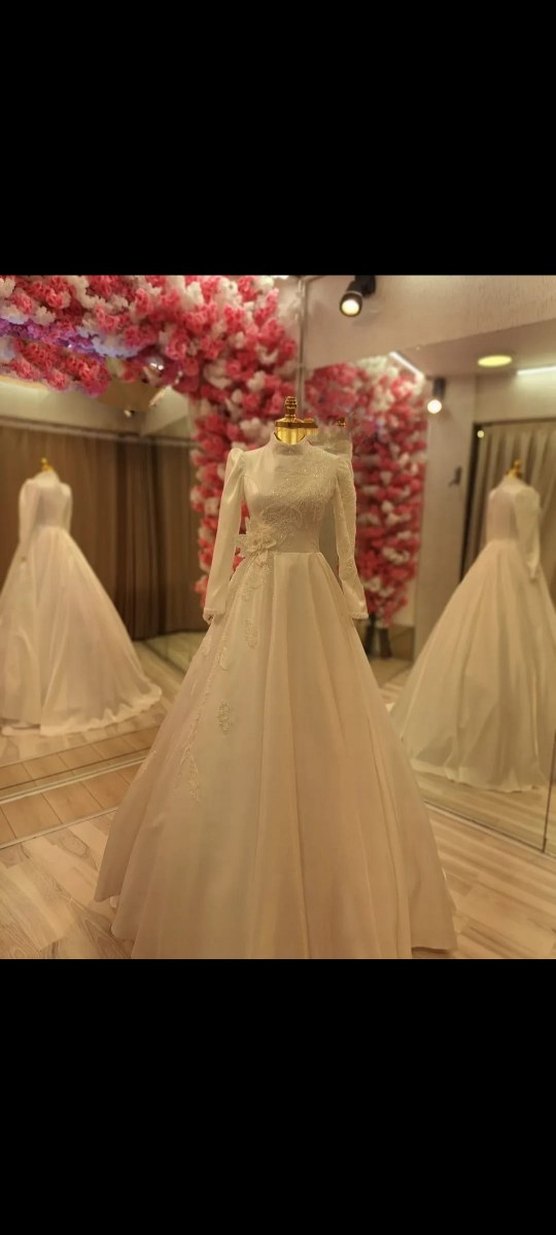 saten tesettür gelinlik - Görsel 2