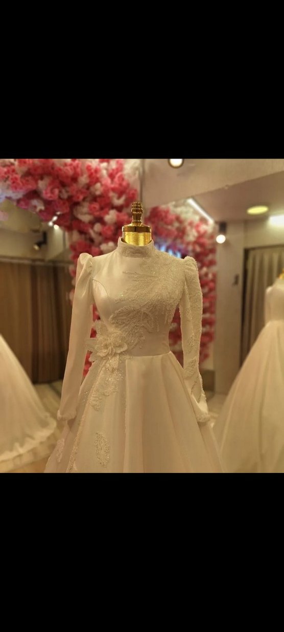 saten tesettür gelinlik - Görsel 3