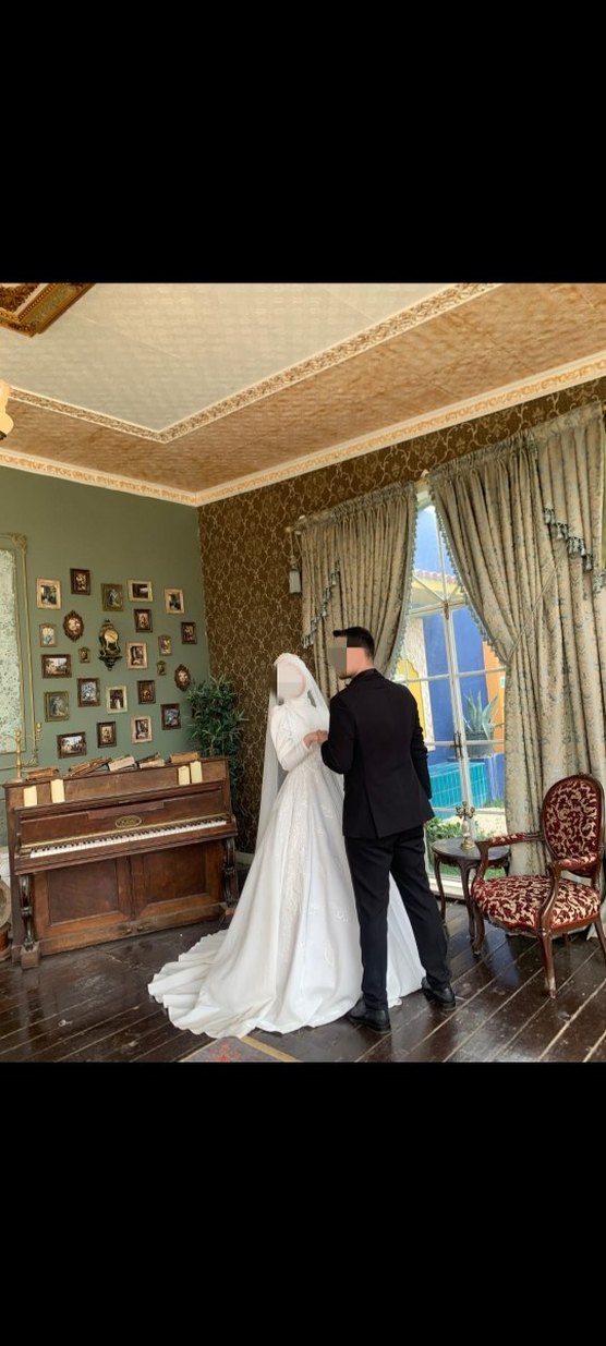 saten tesettür gelinlik - Görsel 4