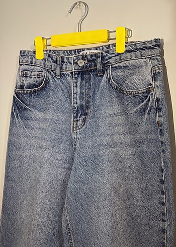 Kadın Mavi Baggy Denim Jean