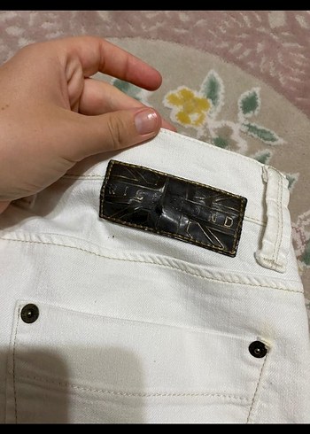 Beyaz Kadın Pamuklu Normal Boy Jean - Görsel 3