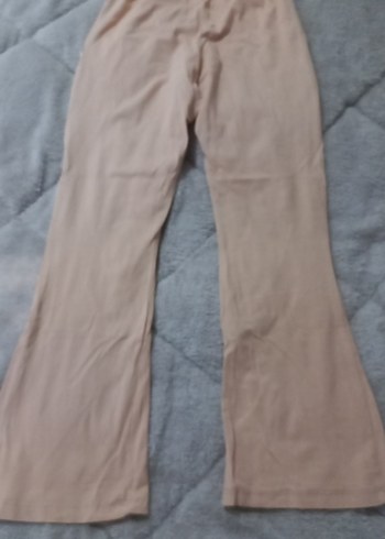 Bej Bol Kesim Midi Kumaş Pantolon - Görsel 3