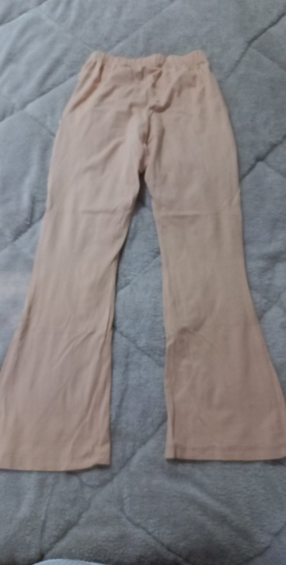 Bej Bol Kesim Midi Kumaş Pantolon - Görsel 3