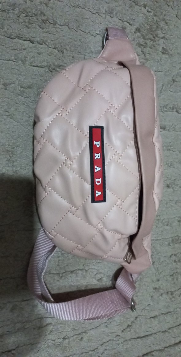 Pudra Pembesi Kapitoneli Kemerli Kadın Çantası - Görsel 4