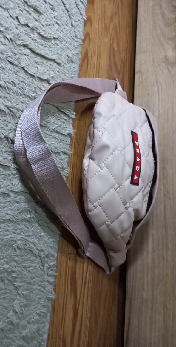 Pudra Pembesi Kapitoneli Kemerli Kadın Çantası - Görsel 3