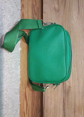 Yeşil Deri Buckled Street Wear Çanta - Görsel 2