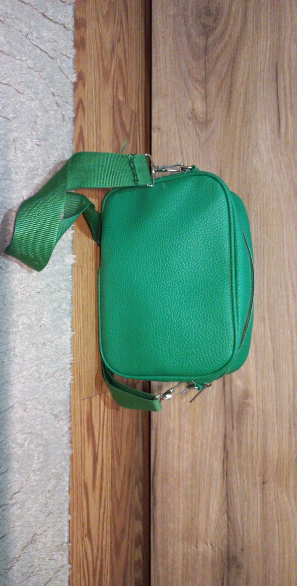 Yeşil Deri Buckled Street Wear Çanta - Görsel 2