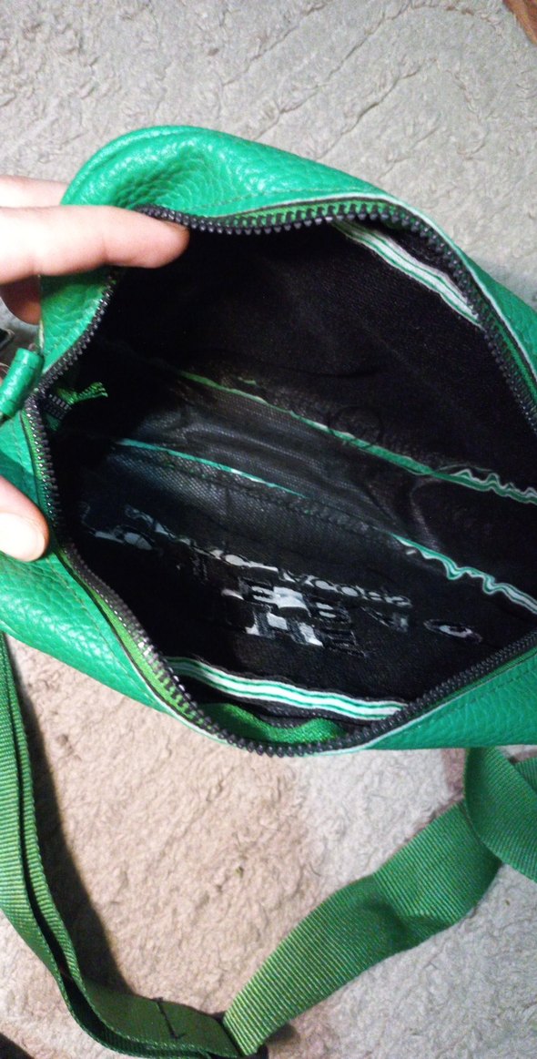 Yeşil Deri Buckled Street Wear Çanta - Görsel 4