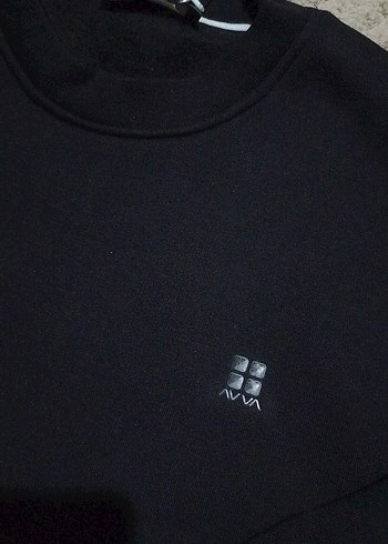 Siyah Oversize Erkek Sweatshirt - Görsel 3