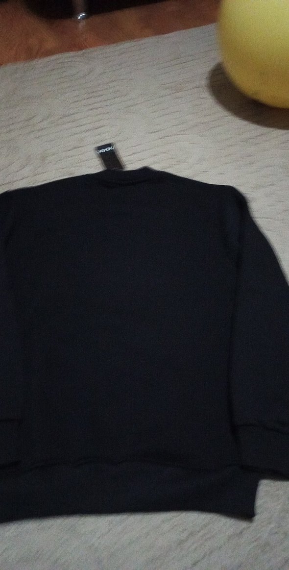 Siyah Oversize Erkek Sweatshirt - Görsel 5