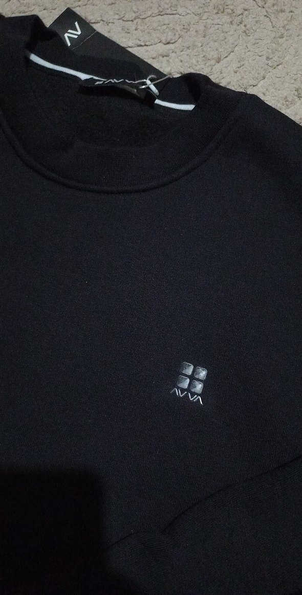 Siyah Oversize Erkek Sweatshirt - Görsel 3