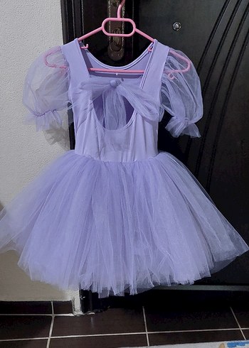 HelloBaby Kızlar İçin Mor Tül Kabarık Elbise