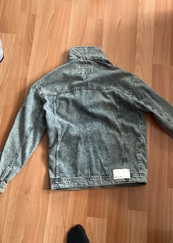 Gri denim ceket erkek - Görsel 3