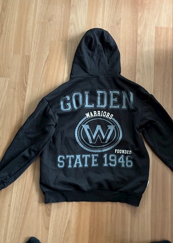 Siyah Kapüşonlu Golden State Sweatshirt - Görsel 2