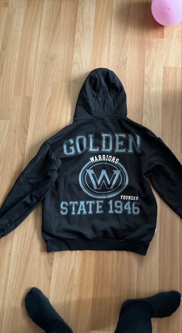 Siyah Kapüşonlu Golden State Sweatshirt - Görsel 2