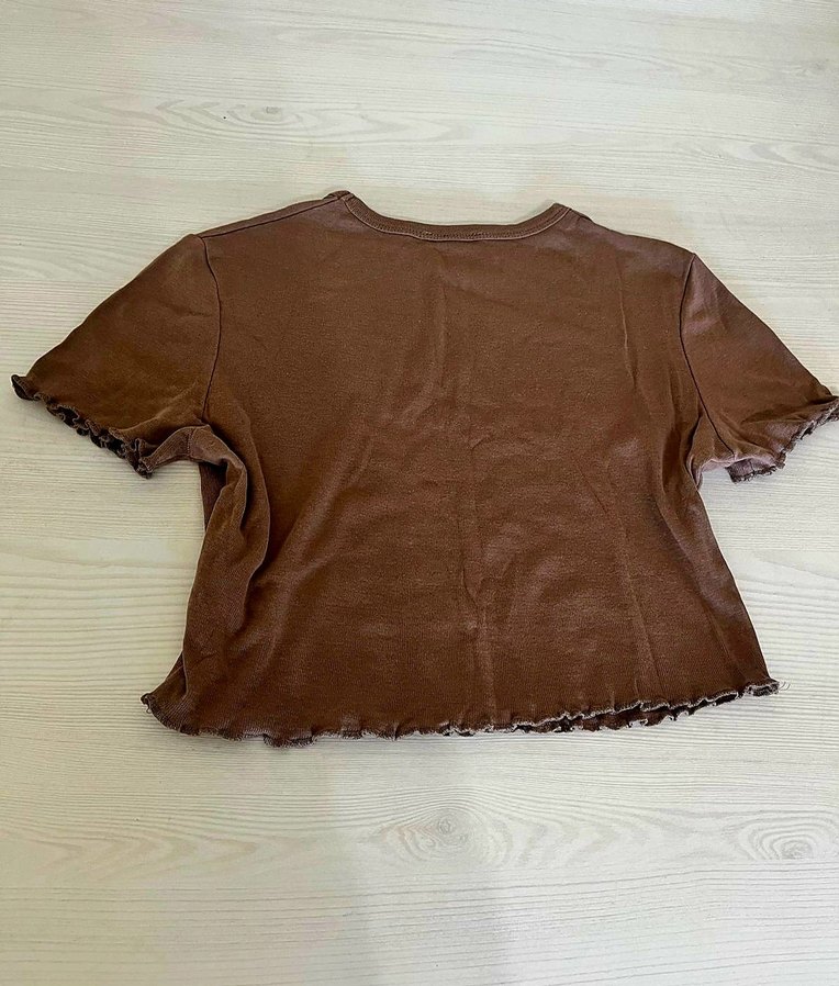 Kahverengi Renkli Tişört - Görsel 2