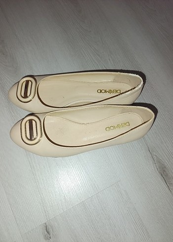 37 Beden Bej Kadın Dolgu Topuklu Ayakkabı DERİMOD