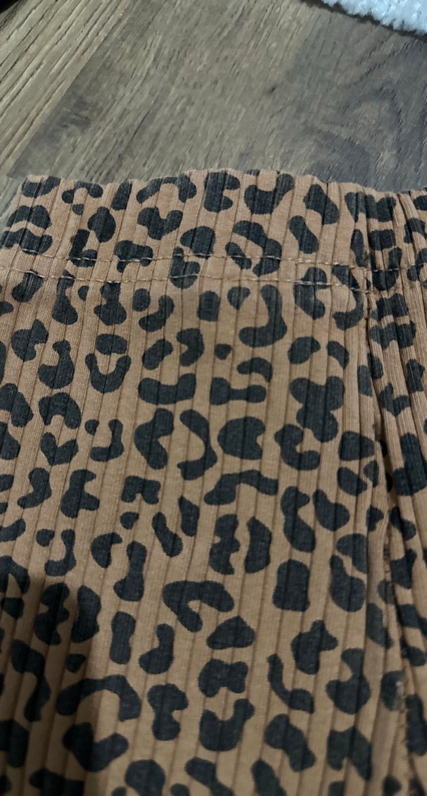 Kız Çocuk Kahverengi Leopar Desenli Sweatshirt ve Pantolon - Görsel 3